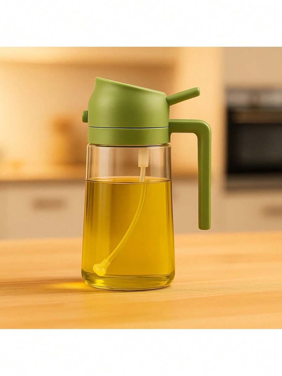 1 Bình xịt dầu thủy tinh 470ml, 2 trong 1 dạng xịt và rót, dụng cụ nhà bếp chống rò rỉ dùng cho nồi chiên không dầu và nấu ăn. - Xem 1
