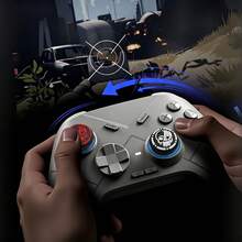 Suitable For PS2/3/4/5//360 Controllers, Red & White Cool Joystick Grip Caps, Silicone Material, Anti-Slip & Sweat-Proof, Replaceable, Easy Installation, Enhanced Grip & Comfort, Improved Gaming Experience, Essential Gaming Accessory, Ideal Gift For Gamers - View 7