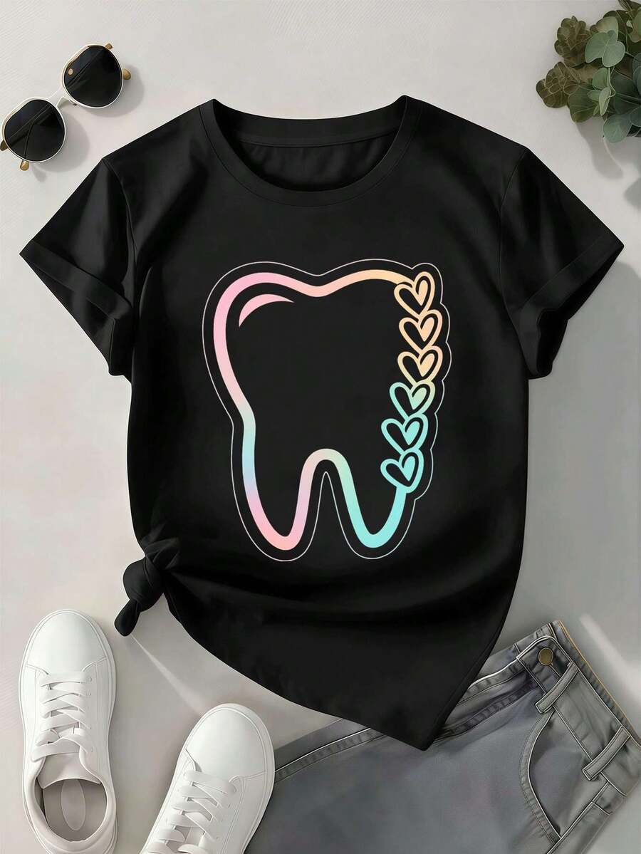 Women T-Shirts - Black - View 1