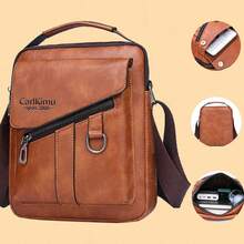 Men's And Women's High-End Retro Fashion Casual Business Portable Handbag With Detachable Shoulder Strap - Multicolor - View 11