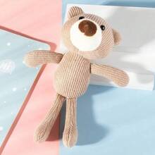 1/2 món đồ chơi gặm hình gấu bông dễ thương cho chó nhỏ, chó con, mèo, đồ chơi mini dễ thương giúp thú cưng bình tĩnh, thúc đẩy sức khỏe răng miệng và vệ sinh. Đồ chơi cho thú cưng. - màu nâu - Xem 11