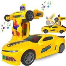 Toy Car That Turns Into A Robot - Camaro Car For Kids - 黃色 - 查看 8