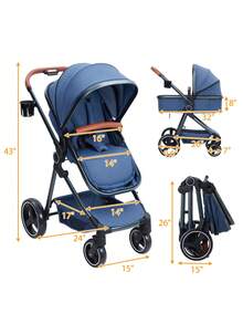 Baby Strollers - Blue - View 4