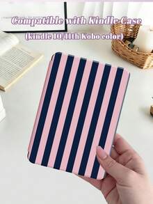 1 chiếc ốp bảo vệ sách điện tử sọc xanh dương và hồng, tương thích với Kindle Paperwhite 5, (A16) 11 inch thế hệ thứ 11 2025, 10.2 inch thế hệ thứ 10, chức năng tự động bật/tắt màn hình, mỏng nhẹ, vừa vặn hoàn hảo để bảo vệ máy tính bảng/máy đọc sách điện tử của bạn. - Nhiều màu - Xem 4