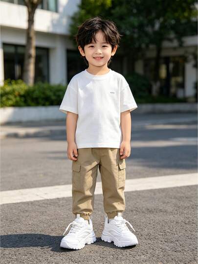 1 Pair Children's Sports Shoes, Casual Running Sneakers, Hook & Loop Closure, Lightweight Mesh Upper, Striped Pattern, Low-Top Design, Suitable For Daily Wear, Running And Leisure Activities - Spring/Summer/Autumn/Winter Series
