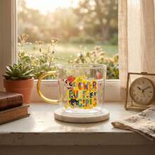 THE POWERPUFF GIRLS 1 chiếc cốc thủy tinh chịu nhiệt, bóng, in hình hoạt hình dễ thương, dung tích 18.25oz/520ml, thích hợp đựng sữa, nước ép, cà phê, hình trái tim, bong bóng, hoa, cà rốt, quà tặng sáng tạo. - Nhiều màu - Xem 5