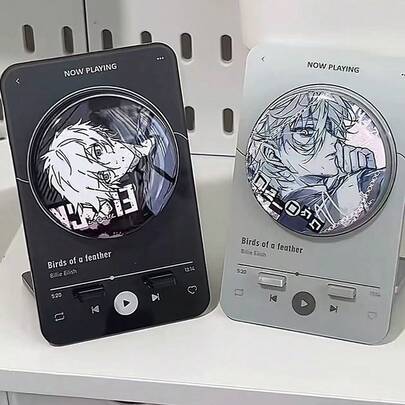 アクリル製アニメスタンディ 回転式 磁気吸着式、レコードプレーヤーに適しています
