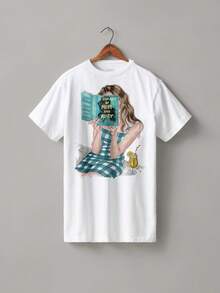 A Court Of Mist And Fury Book Heavyweight Boyfriend Fit  T-Shirt| Hair Options - White - View 4