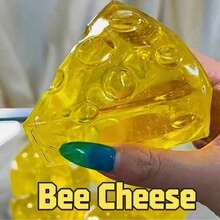 Honey Cheese Squeeze Toy Light Retro Light Luxury Slow Rebound Deformable Stress Relief Toy Squeeze Sensory Toy For  Adults Birthday Holiday Gift 2VII - 蜂蜜起司 + 禮品袋 - 查看 2