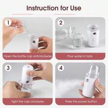 1pc Nano Mist Facial Humidifier, Compact & Cute, Portable, USB Rechargeable, Can Be Used With Diluted Liquids - Multicolor - View 6