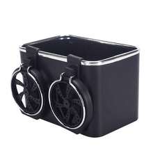 Organizador multifuncional para la consola central del coche con portavasos giratorio – Caja de almacenamiento en el reposabrazos para teléfonos, tarjetas y bebidas – Accesorio para el interior del automóvil - A - Ver 4