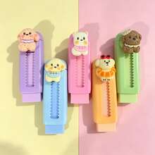 Creative Spring Flower-Shaped Theme, Cute Creamy Puppy Retractable Eraser With Campus-Style Small Flower Design For Students, Essential Study Supply And Back-To-School Gift, Classroom Reward - Multicolor - View 2