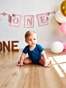 1st Birthday Chair Banner, Letter Banner, Backdrop, Boy/Girl 1st Birthday Ribbon Banner, Fairy Baby Photo Props Party Decor, Baby Shower, 1st Birthday Decoration, Pregnancy Announcement, 1st Birthday, Baby Shower Pacifier, Gender Reveal Party, Baby Shower Games - Multicolor - View 2