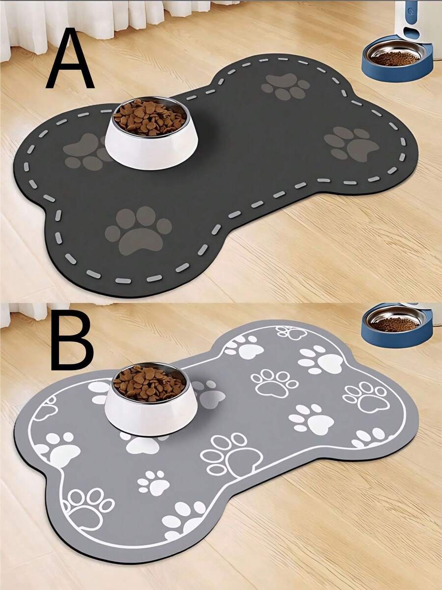 1pc, Cloud-Shaped Pet Feeding Mat, Water-Absorbing Dog/Cat Feeding Mat, Special Splash-Proof Bowl Mat For Pet Feeding Station, Cute Design, Available In Multiple Colors.
