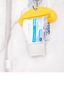 Extrusor de pasta de dientes manual creativo, dispensador exprimidor de tubo de pasta de dientes de plástico colorido, herramienta exprimidora de pasta de dientes colgante, adecuado para pasta de dientes de baño, crema, extrusor cosmético - Multicolor - Ver 7