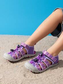 Boys Girls Closed-Toe Outdoor Summer Sport Sandals(Toddler/Little Kid/Big Kid) - Purple - View 5