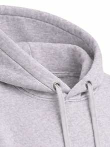 Men's  Sweatshirt And Plain Cold Weather Pants Set Warm Coat Slim Blouse And Pants Kit - Xám - Xem 4