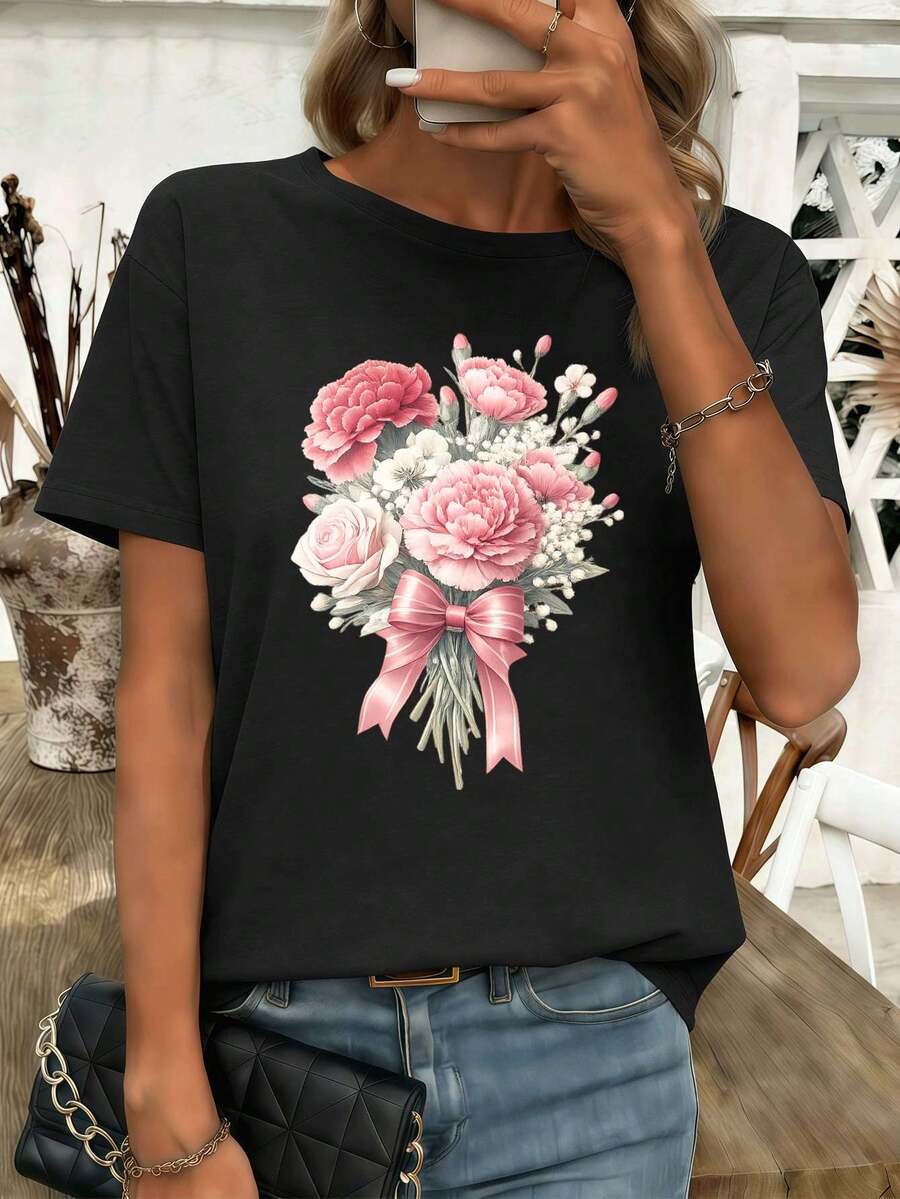 Women T-Shirts - Black - View 1