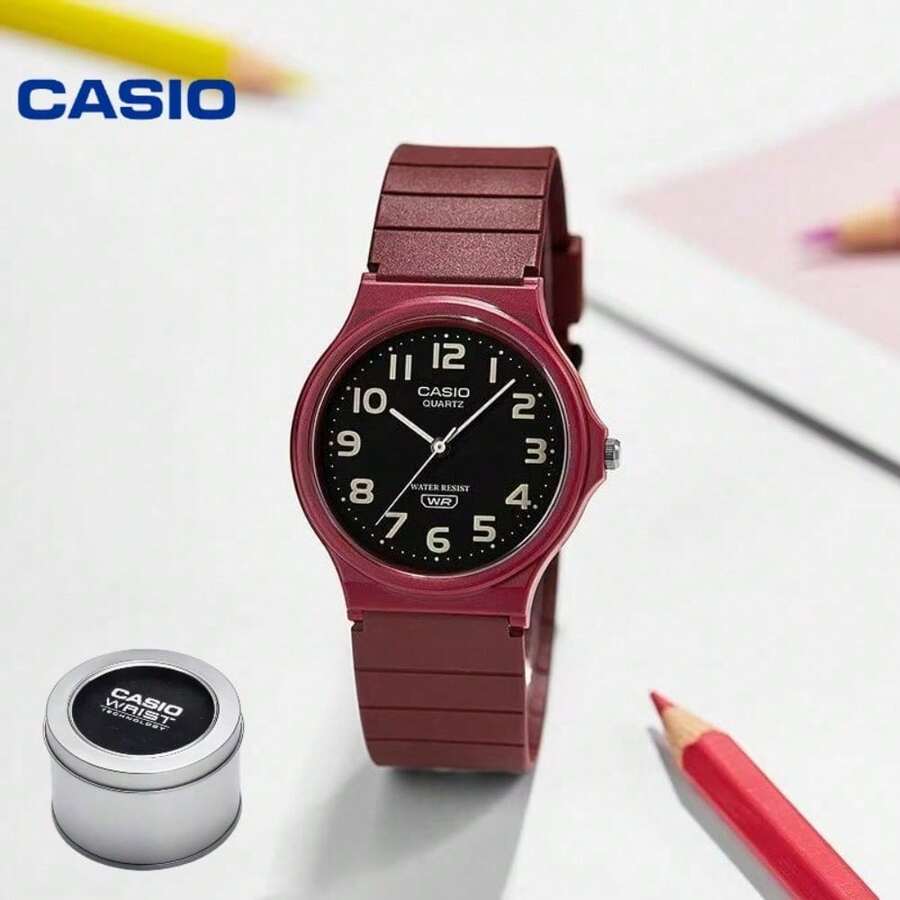 Casio MQ-24UC-2B Resin Analog Quartz Watch, 30m Water Resistant Ultra-Light Student Wristwatch - one-size - View 1