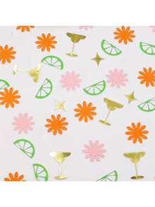 100 pièces/paquet Confettis en papier de marguerite citron, confettis en papier multicolores de marguerite pour fête, décoration de table pour enterrement de vie de jeune fille, confettis à jeter pour les fêtes, confettis de décoration d'intérieur - Plusieurs styles - Voir 5
