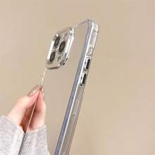 Full Mirror Makeup Phone Case, Suitable For IPhone 17/16/15/14ProMax/13/12/11 Series, Full Mirror Back Protection Cover, Scratch-Resistant Transparent Frame, Slim Design, Elegant Gift For Women, Minimalist Style For Daily Use - Clear - View 7