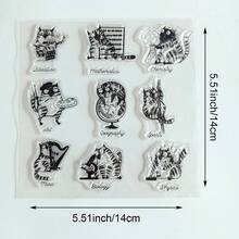 Transparente Tier Hund & Katze Stempel, DIY Grußkarten Dekoration Stempel/Siegel, Handgemachte DIY Fotoalbum Kartenherstellung Dekoration Stempel, Planer & Grußkarten - Tier - Übersicht 26