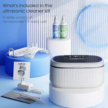 Ultrasonic Cleaner Machine, 550ml Eyeglasses Jewelry Cleaner, 45kHz Ultrasonic Cleaner For Glasses Rings Watch Band, 5 Timer, 3 Power Levels, Degas Mode Deep Cleaning - UK Plug(220-240V) - View 8