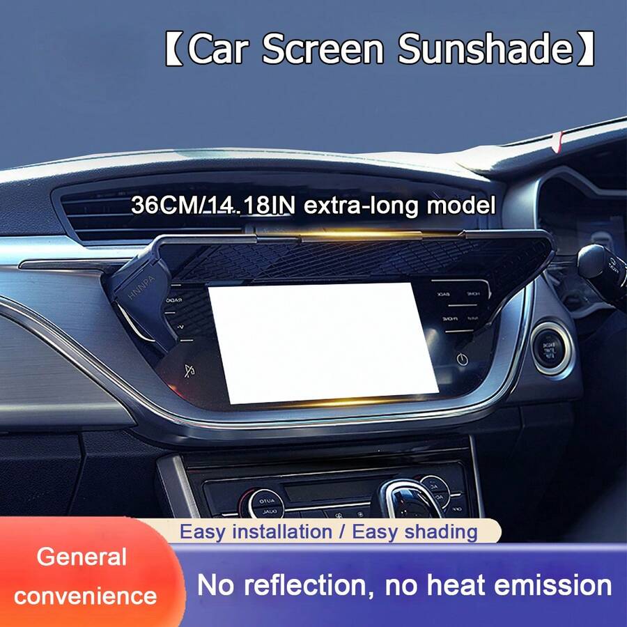 Car Navigation GPS Sun Visor Anti-Glare Shield For Reverse Screen Universal Interior - A - View 1