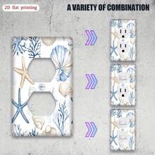 1pc 2D Printed Nautical Map Pattern Switch Cover, Multi-Functional Easy To Clean, Suitable For Bedroom, Kitchen And Home, Unique Room Decor Accessory, 2D Flat Design, Sold 261 Pcs, Sold By Flickering Home - Multicolor - View 4