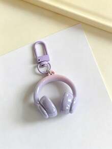 5pcs 3D Headphone Keychain, Keyring, Girl Bag Charm, Best Friend Gift, BFF Gift - Multicolor - View 3
