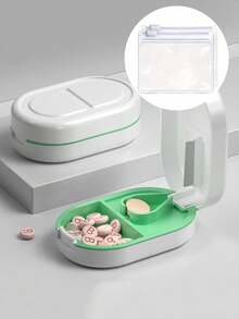 Tragbare multifunktionale Tablet-Schneider und -Spender - Medizinische Materialien, automatischer Mechanismus, tragbare Reisehülle für Medikamentenaufteilung, tragbarer Medikamentenspender für Tabletten, präzise Ein- bis Zwei-Tabletten-Teiler, praktische Tabletten-Sortierbox, Tablettenbox, Medikamentenaufbewahrungsbox - geeignet für Reisende, hektische Lebensstile, tägliches Medikamentenmanagement, gesundheitsbewusste Nutzer, häufige Reisende - Mehrfarbig - Übersicht 16