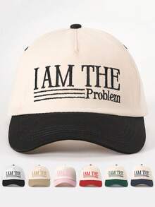 1pc Embroidered "IRISH GOODBYE" Colorblock Baseball Cap, Adjustable Casual Sun Hat For Spring/Autumn Travel, Versatile Sunscreen Hat, Y2K Style For Youth,Summer,Beach - Baseball Cap - View 18