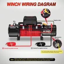 Nilight 12V Electric Winch Kit For Recovery Shackle, UTV Trailer Boat Offroad Towing ATV Winches 12000LBS IP68 Winch With Synthetic Rope Hook Fairlead Wired Wireless Remote For UTV, ATV, Trucks,Heavy Duty Off Road Vehicle - B - View 7
