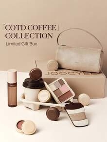 JOOCYEE "COTD Coffee" Collection Limited Gift Box, Makeup Set Includes Lipstick, Primer Spray, Eyeshadow - ALL IN BOX - View 1