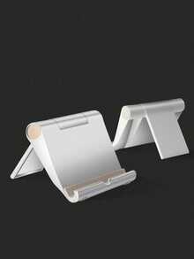 1 pieza Soporte de escritorio básico blanco para teléfono ABS universal para teléfono y tableta, soporte de película plegable y perezoso de escritorio, soporte de teléfono portátil multifuncional, regalo del Día de la Madre - Blanco - Ver 6