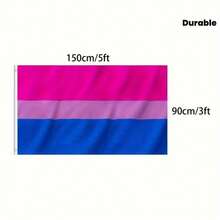 Multi-SizeBisexual Pride Banner - Single Sided Print Polyester Flag With Rustproof Grommets,Indoor LGBT Bisexual Pride Banner For Parades, Events, Home Decor, Event Flags, Bright Stripes, Full Color Display - Cờ trang trí - Xem 1