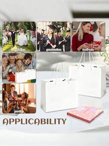 5 túi tote màu đen có thể tái sử dụng, thích hợp cho cửa hàng quần áo, đám cưới, tiệc sinh nhật, ngày lễ, kinh doanh, thủ công mỹ nghệ, bán lẻ. - Xem 10