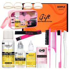 GOIPLE 14pcs Waterproof Wig Installation Kit, Strong Hold Lace Glue & Gentle Fast Dissolve Remover & Quick-Dry Lace Melting Spray & Smooth Edge Wax Stick & HD Invisible Wig Caps & Edge Brushes & Styling Combs & Hair Razor & Wig Band & Portable Bag, All-In-One Beginner Friendly Kit, Perfect For Home Salon Travel Gifting, Suitable For Black Hair All Curly Coily Braided Styles - 14pcs假髮安裝套裝 - 查看 12