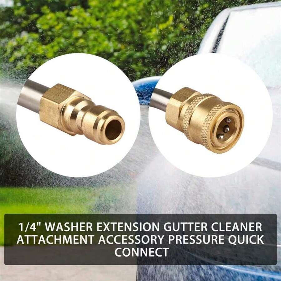 Varilla de extensión para hidrolimpiadora de alta presión - Lanza de repuesto con conexión rápida de 1/4 de pulgada - Barra de boquilla en forma de U - Accesorio robusto multifunción - 30 grados - en forma de U - Ver 1