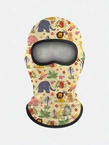 1 pieza Máscara facial cálida para niños - Máscara facial completa transpirable con protección solar adecuada para ciclismo y deportes al aire libre - 1 pieza de estampado para niños - Ver 9