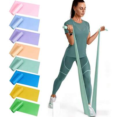 5-Level Resistance Bands Set, Suitable For Exercise, Body Relaxation, Pilates, Rehabilitation, Stretching, Strength Training And Yoga Beginner