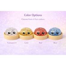 Glitter Dumpling Squishy Fidget Toy For Teens, Soft Squeeze Stress Relief Desk Toy For Study Breaks - Blue - 查看 8