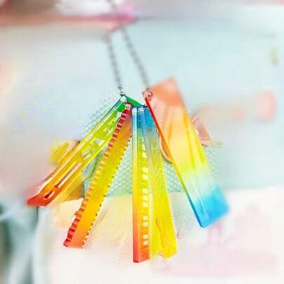 5支装创意掌上尺，渐变色时尚迷你尺，便携式口袋尺，送给家人和朋友的贴心礼物