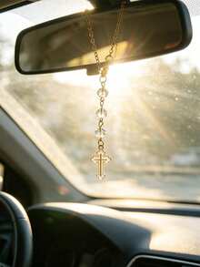 1 pièce Pendentif de voiture en cristal de luxe léger, décoration de rétroviseur intérieur, pendentif de voiture - A - Voir 4