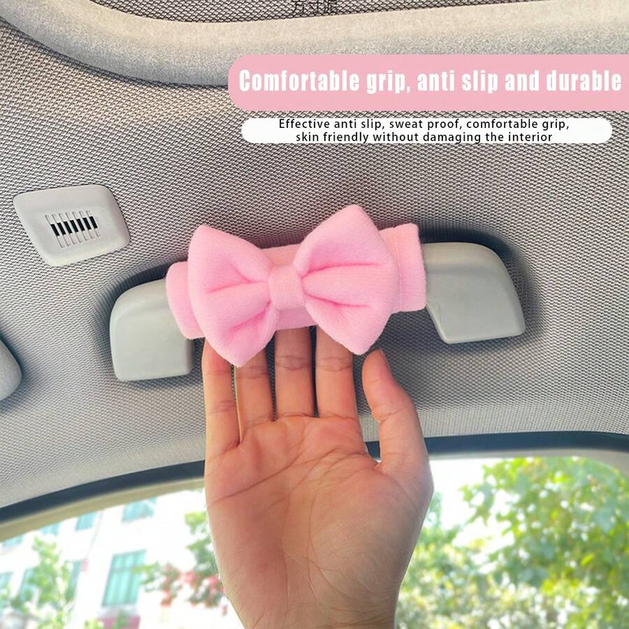 4pcs/2pcs/1pc Car Roof Bow Handle Protective Cover, Car Door Handle Protective Cover, Car Interior Decoration, Passenger Armrest, Car Interior Handle Protective Cover
