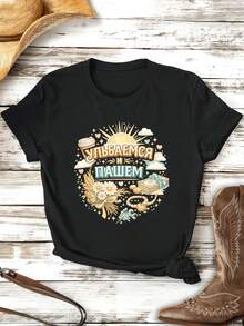 Women T-Shirts - Black - View 2