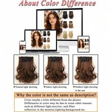 4 piezas de extensiones de cabello invisibles con clip de 14 pulgadas, onduladas y cortas, piezas de cabello natural y suave para mujeres - Multicolor - Ver 9