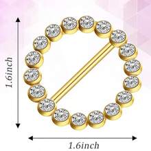 10pcs Multi-Purpose Rhinestone Scarf Rings, Daily Wear And Gift Clothing Clips - Multicolor - View 9