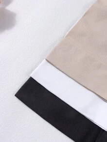 3 Stücke/Set Damen Hohe Taille nahtlose Sicherheits-Shorts, Hipster-Höschen und Shorts - Verschiedenfarbig - Übersicht 7