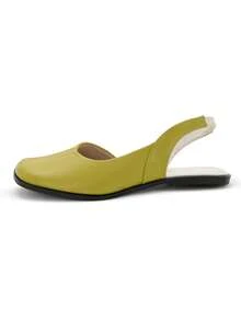 Women's Slingback Flat Shoe, Green, Macerata, Square Toe, Ballerina Style, Elegant, Comfortable, . Ref: R-150 - 綠色 - 查看 6